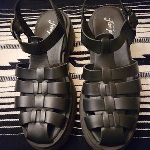 Free People Black Sandals